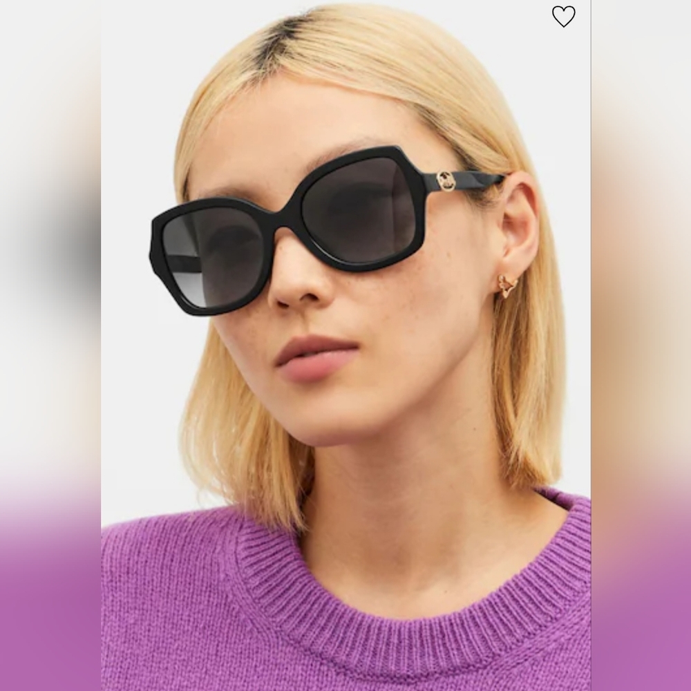Coach Horse and Carriage Geometric Sunglasses Black - Picture 2 of 6